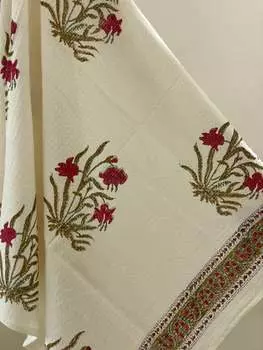 Мягкое хлопковое полотенце с блочным принтом (60-30 дюймов)