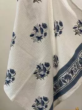 Мягкое хлопковое полотенце с блочным принтом (60-30 дюймов)
