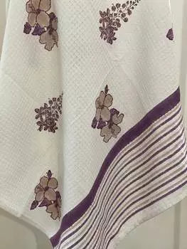 Мягкое хлопковое полотенце с блочным принтом (60-30 дюймов)