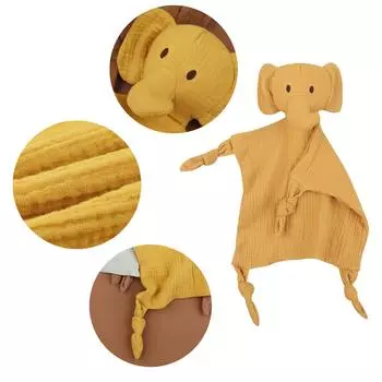 Мягкое и нежное успокаивающее детское полотенце, милый слоненок, помогающий успокоить и улучшить сон малыша, подарок 2