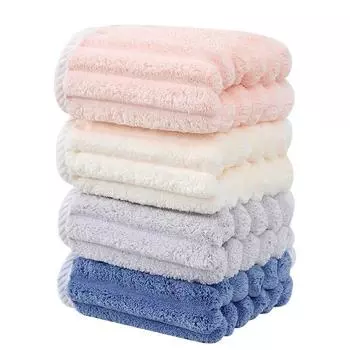 Мягкое и толстое коралловое бархатное полотенце для лица 38x80 см с сильным водопоглощением 3pcs синий