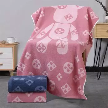 Мягкое и удобное банное полотенце, хлопковое жаккардовое банное полотенце, окрашенное в пряжу, 70*140, домашнее банное полотенце, банное полотенце с милым мультяшным узором 70x140cm