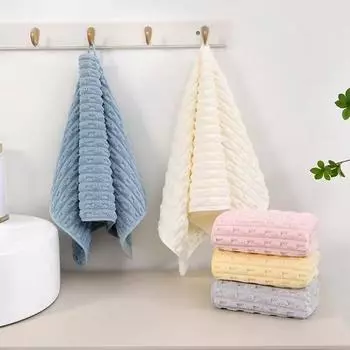 Мягкое и впитывающее полотенце из чистого хлопка, не оставляющее волос, быстросохнущее пляжное полотенце с впитыванием воды, полотенце из кораллового флиса 35 * 75CM белый