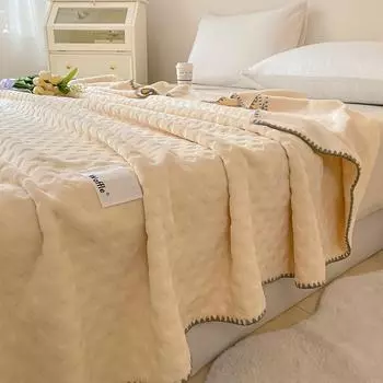 Мягкое клеевое рулонное одеяло класса А для кошек, летнее стеганое одеяло, одеяло для четырех сезонов, бархатное многофункциональное одеяло Huafu для офиса, диванов, одеяла для отдыха 110*150cm