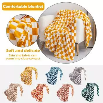 Мягкое клетчатое детское одеяло для мальчиков и девочек. Теплое короткое флисовое одеяло нейтрального цвета для новорожденных. Маленькое пушистое одеяло для сна. Синель One Size зелёный