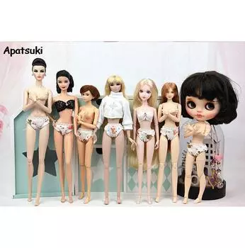 Мягкое кружевное нижнее белье, трусы для куклы Барби, одежда, трусики для 1/6 куклы BJD, трусы для кукольного домика Барби 1:6, аксессуары для кукол белый