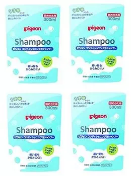 Мягкое мыло-кондиционер Pigeon, 300 мл x 4 шт. [Оптовая закупка] Шампунь, Аромат, Сменный блок,