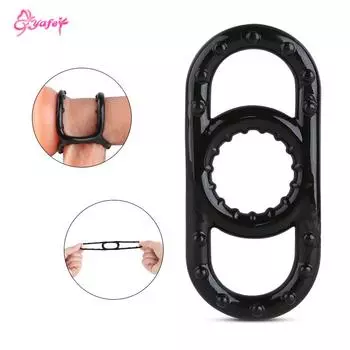 Мягкое носимое мужское кольцо для пениса, эротические секс-игрушки для мужчин, силиконовое кольцо для задержки эякуляции, удлинитель для пениса