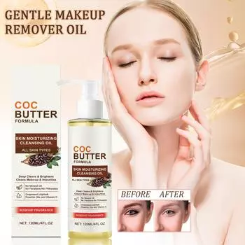 Мягкое очищающее масло, средство для снятия макияжа с лица, очищает поры без остатков, освежает и не стягивает, подходит для всех типов кожи, 120 мл One Size белый