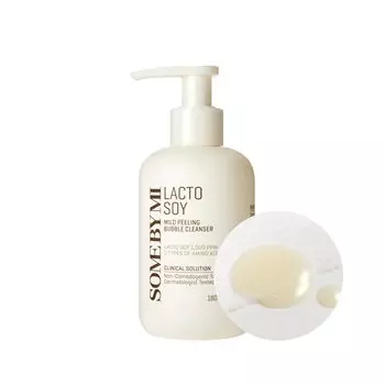Мягкое очищающее средство Lacto Soy Peeling Bubble Cleansing 180 мл, ежедневное корейское веганское средство для удаления черных точек, для ухода за текстурой кожи, глубоко очищает кожный жир и омертвевшую кожу