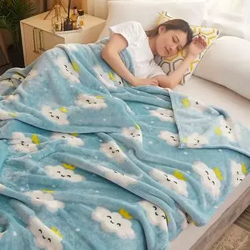 Мягкое одеяло для кроватей Тонкие пледы из кораллового флиса для дивана Односпальное/двуспальное/двуспальное одеяло для путешествий Пледы с реактивным принтом 120x200cm