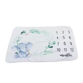 Мягкое одеяло для новорожденных с изображением ветки слона, размер разумный, фотография новорожденного