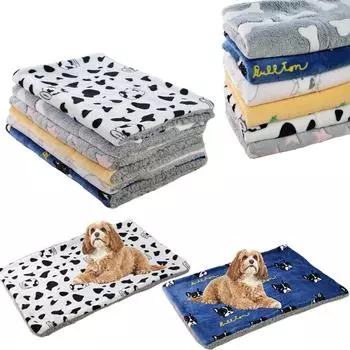 Мягкое одеяло для спящих домашних животных, кровать для собак, коврик для ящика, ультрамягкая кровать для домашних животных, моющийся коврик для маленьких, средних и больших собак, двусторонний флисовый коврик для питомника собак, кровать для кошек S