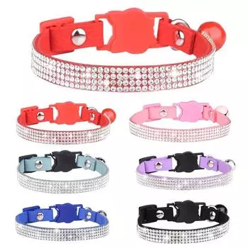 Мягкое ожерелье для питомца, блестящий ремешок на шею для щенка, аксессуары для котят, ошейник для кошек, щенок XS светло-синий