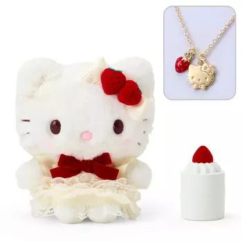 Мягкое ожерелье в виде животного Hello Kitty, подарочный чехол для аксессуаров 391158 [Sanrio] & (песочное печенье)
