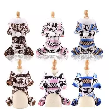 Мягкое пальто для домашних животных Одежда для домашних животных Пальто для щенков йоркширского чихуахуа Костюм для домашних животных Толстовки для собак Комбинезон для собак M кофейный