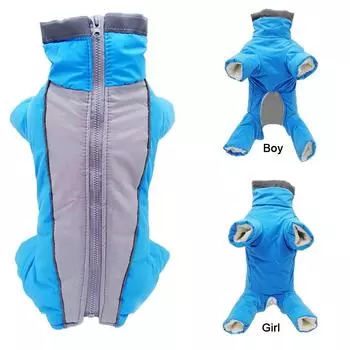 Мягкое пальто для собак, зимние комбинезоны для собак, теплый водонепроницаемый комбинезон для домашних животных, брюки для мужчин/женщин, светоотражающая одежда для маленьких собак, пуховик для щенков 8#