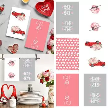 Мягкое полотенце, кухонные полотенца с принтом «День Святого Валентина и любовь», впитывающее быстросохнущее чистящее полотенце для посуды One Size