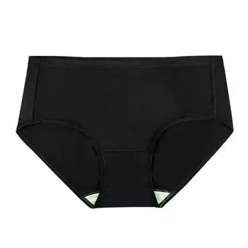 Мягкое шелковое гладкое нижнее белье Высококачественное нижнее белье Модальное нижнее белье Антибактериальное нижнее белье Женские трусы со средней талией L чёрный