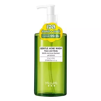 Мягкое средство для умывания от угрей MizuMi, для лица и тела, 200 мл. 200 ml.