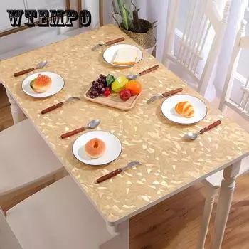 Мягкое стекло из ПВХ, настольный коврик для печати, скатерть, водонепроницаемая, противоожоговая и маслостойкая, одноразовая бытовая скатерть, хрустальная тарелка 60cm*60cm*1mm