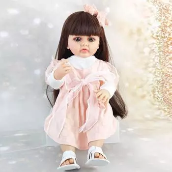 Мягкое тело младенца Реалистичные куклы новорожденного младенца полностью виниловые силиконовые куклы-девочки Реалистичная кукла реборн сопровождает куклу 2025 новые детские игрушки Full set (doll+clothes)