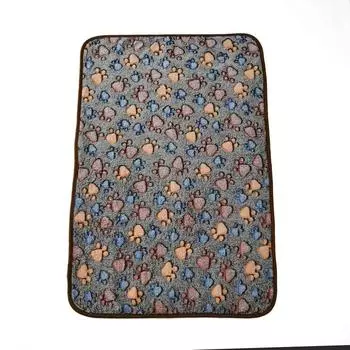 Мягкое теплое одеяло для кошек и собак для маленьких и больших собак, пушистый матрас с принтом лап для домашних животных, удобные дорожные одеяла для автомобиля, йоркширский коврик для кровати 25 x 25 cm