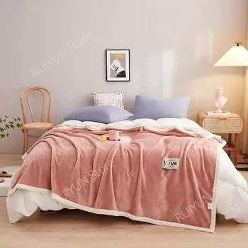 Мягкое теплое одеяло для взрослых и детей, односпальная двуспальная кровать, удобное спальное одеяло, покрывало для офиса, дорожное одеяло в автомобиле, однотонное 100x150cm