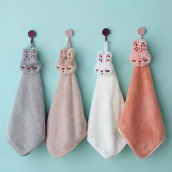 Мягкое впитывающее полотенце для рук, кухонный подвесной шнурок, милый мультфильм, протирание, полотенце для рук, скатерть, носовой платок, туалет верблюд