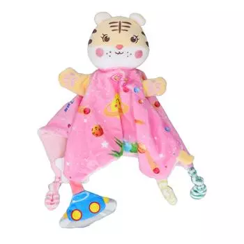 Мягкое защитное одеяло в виде животного, мягкое плюшевое мультяшное милое защитное одеяло в виде тигра, игрушка в подарок на день рождения розовый