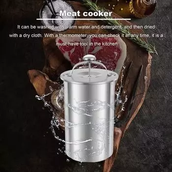 Мясная плита из нержавеющей стали, пресс для мяса, многофункциональный пресс для ветчины, маркер, машина, термометр с домашней кухней серебряный