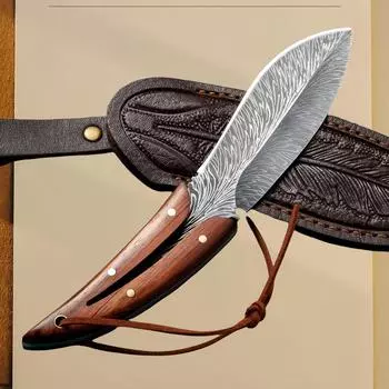 Мясной нож для обвалки мяса, барбекю, деревянная ручка, универсальный нож для нарезки мяса, фруктов, рыбы, нож для нарезки филе, поварской нож для фруктов