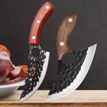 Мясной нож мясника из нержавеющей стали кухонный нож для резки мяса поварской нож для нарезки рыбы и овощей мясника с ножнами