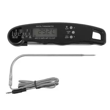 Мясной термометр с несколькими иглами, многофункциональный, водонепроницаемый, мгновенного считывания, для продуктов и мяса чёрный