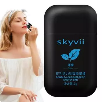 Мята/лимон Энергетическая палочка с двумя отверстиями Энергетический батончик Ароматерапевтический назальный ингалятор Энергетическая паровая палочка Ароматерапевтическая палочка Mint