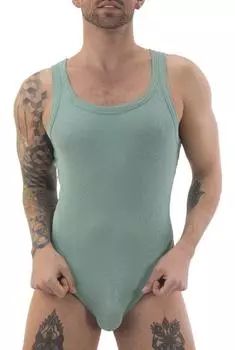 Мятно-зеленое боди Assi L прозрачный