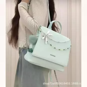 Мятно-зеленый премиум-рюкзак, женская сумка-рюкзак в клетку, универсальная сумка для поездок на работу мятный зеленый