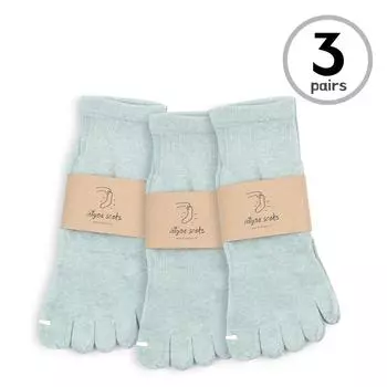 (Мятные 3 пары) Женские носки из мягкого тонкого хлопка пастельных тонов WT 23-26cm