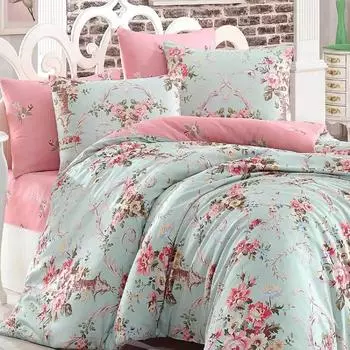 Мятный комплект двойных легкогладких пододеяльников мятного цвета