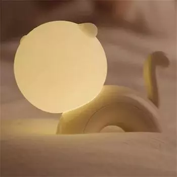 Мяу Мяу Ночной Светильник Пэт Светильник Зарядка Спальня Прикроватная Лампа Атмосфера Настольная Лампа Мультфильм