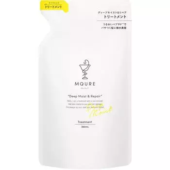 MQURE m-cure deep moist & repair уход сменный блок 360 мл Шампунь/кондиционер (премия) После мытья шампунем слегка отожмите воду с волос.. Брать