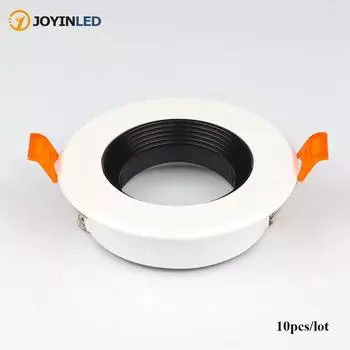 MR16 GU10 Base Socket Fixture Replaceable Light Source Square Round Recessed Ceiling Lighting Downlight Spotlight Mounting Frame