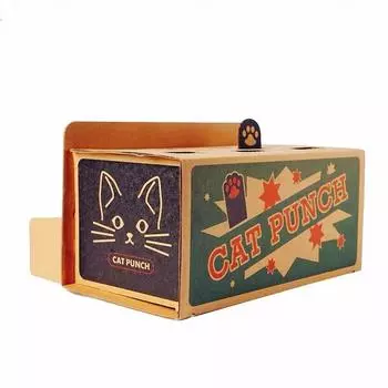 Mr. Cat Cat Whac-a-Mole Paper Box Toy Corrugated Paper Rat Striking Machine Cat Toy Pet Interactive Pet Supplies Carton Gmouse Machine