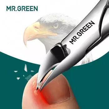 MR.GREEN Кусачки для ногтей Кусачки для ногтей с защитой от брызг Профессиональные ножницы для вросших толстых твердых ногтей Инструменты для педикюра Маникюрные наборы(МР-1033)