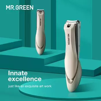 MR.GREEN Машинки для стрижки ногтей из нержавеющей стали, резак для ногтей с защитой от брызг, маникюрные инструменты, бионический дизайн, триммер для ногтей, ножницы для педикюра