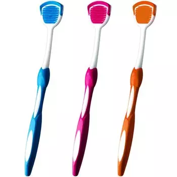 MR LION Tongue Tongue Tongue Cleaner Helps Fight Bad 3 Tongue 3 Pack Orange Brush, Scraper, Breath, Scrapers, (Blue & & Red)