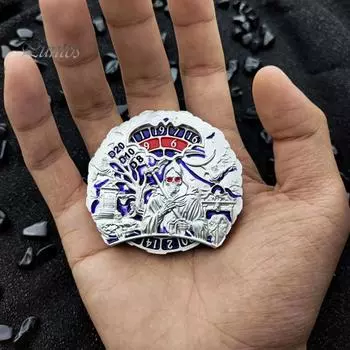 Мрачный Жнец рулетка кости Fidget Spinner прочный цинковый сплав 7-в-1 ужас смерть вращающийся кончик пальца гироскоп металлические кости реквизит для ролевых игр RPG