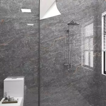 Мраморная наклейка на стену для ванной комнаты, кухонная, маслостойкая, влагостойкая, водонепроницаемая, самоклеящиеся обои, декор столешницы, шкафа 40cm X 100cm