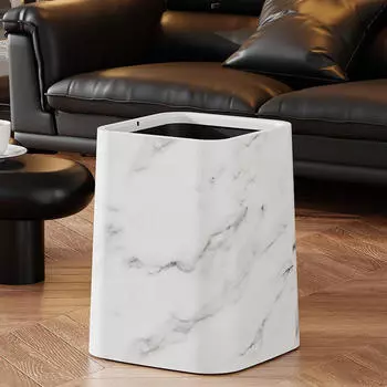 Мраморная ванная мусорная корзина мусорный контейнер мусорный контейнер корзина для комнаты общежития White M