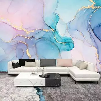 Мраморные обои Большая 3d мраморная фреска Абстрактная золотая настенная роспись для гостиной, спальни, обои 200 cm(W) x 140 cm(H)
